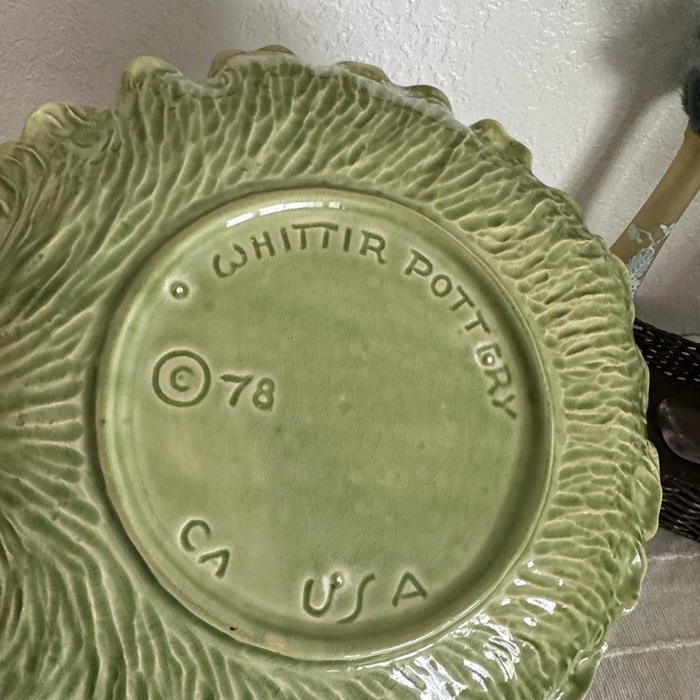 Vintage Whittier Pottery Chip and dip set